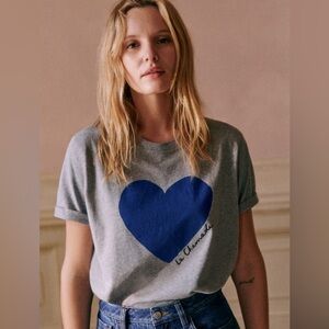 Sézane La Chamade Gray T-Shirt